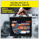 99Pc Drills Set HSS Titanium Coated Wood Plastic Metal Metric 1.5-10mm With Case-8