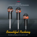 L Shape Socket Extension Bar 1/4" 3/8" 1/2" Drive Wrench Breaker CR-V Anti-Slip-14