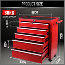 5-Drawer Tool Storage Trolley Cart - Heavy Duty Garage Cabinet Organizer with Lockable Wheels-6