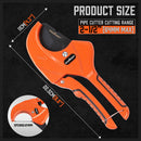 HORUSDY PVC Ratchet Cutter 64mm 2 - 1/2" Deburring Tool Rubber Handle Hand Tool-3