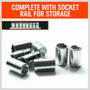 8Pc Metric Socket Set 1/2" Drive 11MM - 19MM For Wrench CRV Mechanic With Holder-9