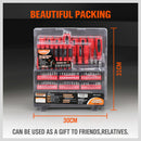 100Pc Screwdriver Set Ratchet Handle Socket Slot Pozi Hex Star Square Bits Rack-10