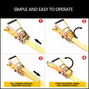 50mm x 10M Tie Down Strap Heavy Duty Ratchet Straps Trailer Boat 2000KG Loading-7