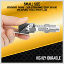 Grease Gun Coupler Quick Release & Lock 1/8‘’ NPT Rated 10,000 PSI Storage Case-8