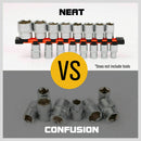 3Pc Double-Side Sockets Holder Tool Organizer Rails WorkShop Rack 1/4" 3/8" 1/2"-6