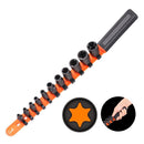 11Pc E-Torx Socket Set Female External Star Type E4-E20 3/8" 1/4" Dr. With Rail-1