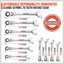 10Pc Flexible Head Ratchet Spanner Set Metric Wrench CRV With Carry Pouch 8-22MM-3
