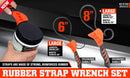 2Pc Adjustable Strap Wrench Rubber Belt Spanner Multi-Purpose Jar Opener Filter-2