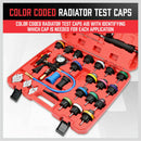 28Pc Radiator Pressure Test Set Cooling System Leaking Check Refill Vacuum Tool-5