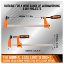 2Pc F-Clamps 60x300mm Heavy Duty Steel Bar Quick Release Grip Handle Woodworking-4