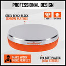 3" Steel Bench Block Round Jewelry Stamping Tool Mirror Polishing with 2-Punches-4