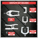 5Pc Front End Service Kit Pitman Arm Tie Rod Bearing Puller Ball Joint Separator-5