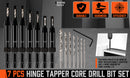 14Pc Self-Centering Hinge Tapper Core Drill Bit Set Center Drill 1/4" Hex Shank-2