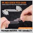 40Pc Tap And Die Set Imperial SAE Screw Screwdriver Thread Drill W/t Pitch Gauge-6