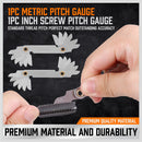 60Pc Tap And Die Set Metric Imperial Screw Screwdriver Thread Drill Pitch Gauge-6