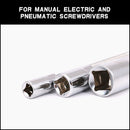 3PC Flexible Socket Extension Bars Shaft Set 1/2" 1/4" 3/8" Drive 10" 8" 6" Long-6