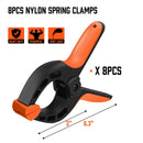 HORUSDY 8Pc Spring Clamp Set Quick Grip Plastic Non-Slip Nylon Clips Woodworking-3