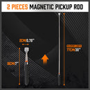 3Pc Magnetic Pick Up Tool & Swivel Inspection Mirror Telescoping Rod Heavy Duty-3