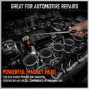 3Pc Magnetic Pick Up Tool Swivel Inspection Mirror Flexible Telescope LED Light-7