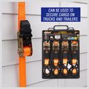 4Pc Ratchet Tie Down Strap Set 25mm x 5m Heavy Duty 500kg Capacity Commercial-11