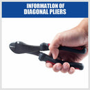 7" Flush Side Cutter Diagonal Cut Pliers Plastic Nippers Cutting Insulated Tool-8