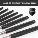 8Pc Heavy Duty Long Pin Punch Set 2.4 to 10mm Drift Roll Nail Steel Flat End New-6