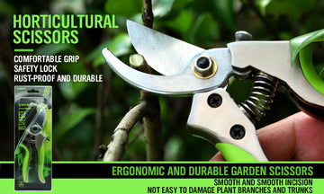 Bypass Pruning Shears Cutter Home Gardening Plant Scissor Branch Tool With Lock - 0