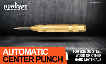 125mm/5" Automatic Centre Punch Adjustable Spring Loaded Metal Drill Tool Glod - 0