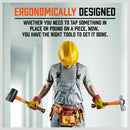 5Pc Hammer Set Rubber / Ball Pein / Sledge / Cross Pein Mallet TPR Grip Handle-11