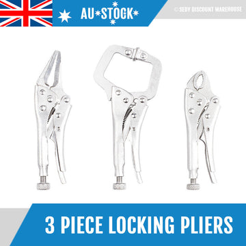 Vice Grip Locking Pliers Curved Jaw Auto Locking 235mm Long With Soft Grip - 0