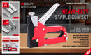 Heavy Duty Staple Gun Set 2in1 Stapler 1500Pc Staples Tacker Hand Fastener Tool-2