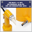 Air Hydraulic Pop Rivet Gun Pneumatic Riveter Industrial 4-Size Set With Case-5