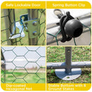 VaKa 3x4x1.95m Metal Walk-in Chicken Coop Rabbit Hutch Cage Hen House Chook Au-6