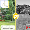 VaKa 3x6x1.95m Metal Walk-in Chicken Coop Rabbit Hutch Cage Hen House Chook Au-8