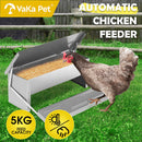 5KG 7.5L Garden Farm Automatic Food Storage Box Stand Chicken Feeder Poultry AU-2