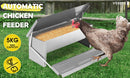 5KG 7.5L Garden Farm Automatic Food Storage Box Stand Chicken Feeder Poultry AU-3