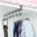 Under Cabinet Hanger 6 Hooks Black-3