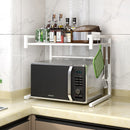 Adjustable Microwave Oven Storage Shelf White-5