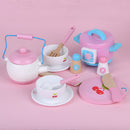 Kids Wooden Kitchen Tea Set Pretend Play-6