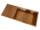 2024 Brushed Copper single long bowl drainer stainless steel 304 kitchen sink-3