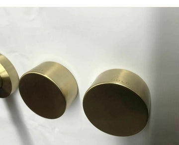 2021 New Burnished Gold Brushed Brass mixer WaterMark WELS round taps wall faucet basin - 0