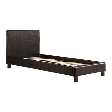 Single PU Leather Bed Frame Black