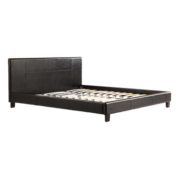 King PU Leather Bed Frame Black