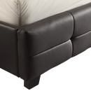 King PU Leather Deluxe Bed Frame Black-4