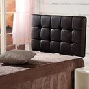PU Leather Single Bed Deluxe Headboard Bedhead - Black-5