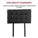 PU Leather Single Bed Deluxe Headboard Bedhead - Black-6