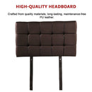 PU Leather Single Bed Deluxe Headboard Bedhead - Brown-6