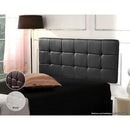 PU Leather Double Bed Deluxe Headboard Bedhead - Black-2