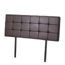 PU Leather Queen Bed Deluxe Headboard Bedhead - Brown-1