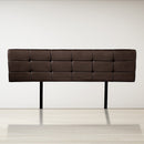 PU Leather King Bed Deluxe Headboard Bedhead - Brown-2